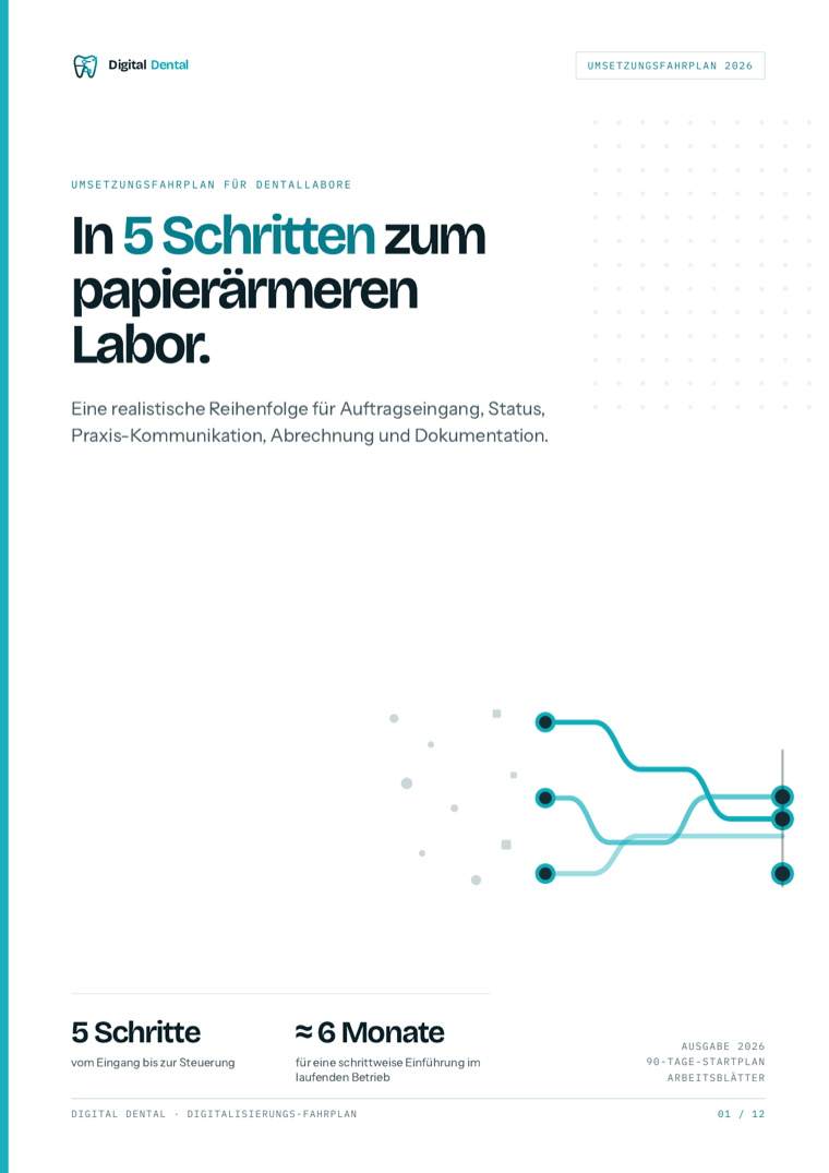 Titelseite des Fahrplans: In 5 Schritten zum papierlosen Labor